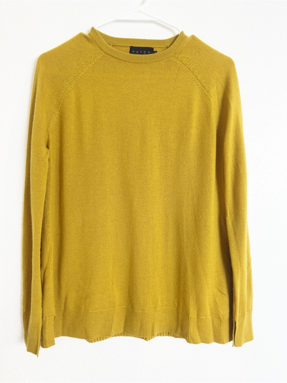 Hatch maternity wool knit crewneck sweater